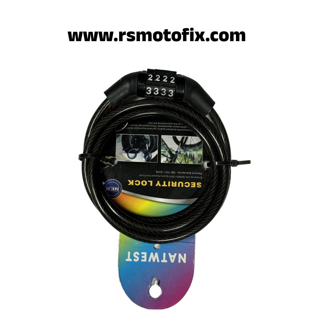 "Advanced 4-Digit Cable Helmet Lock - Innovative Security Solution for Bikes in Bangladesh | Best Price"