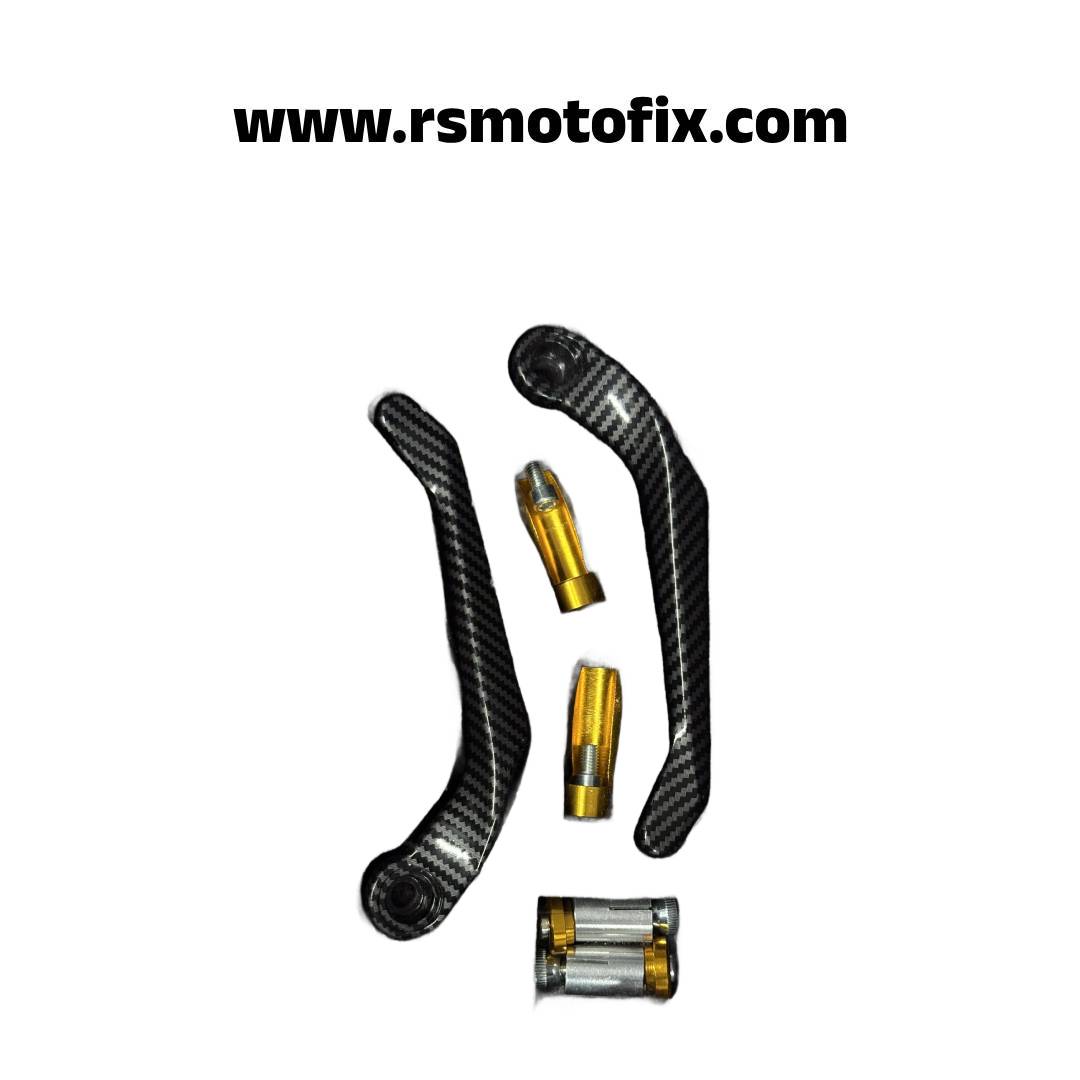 Universal CNC Carbon Fiber Motorcycle Lever Guard Set | Brake & Clutch Protection