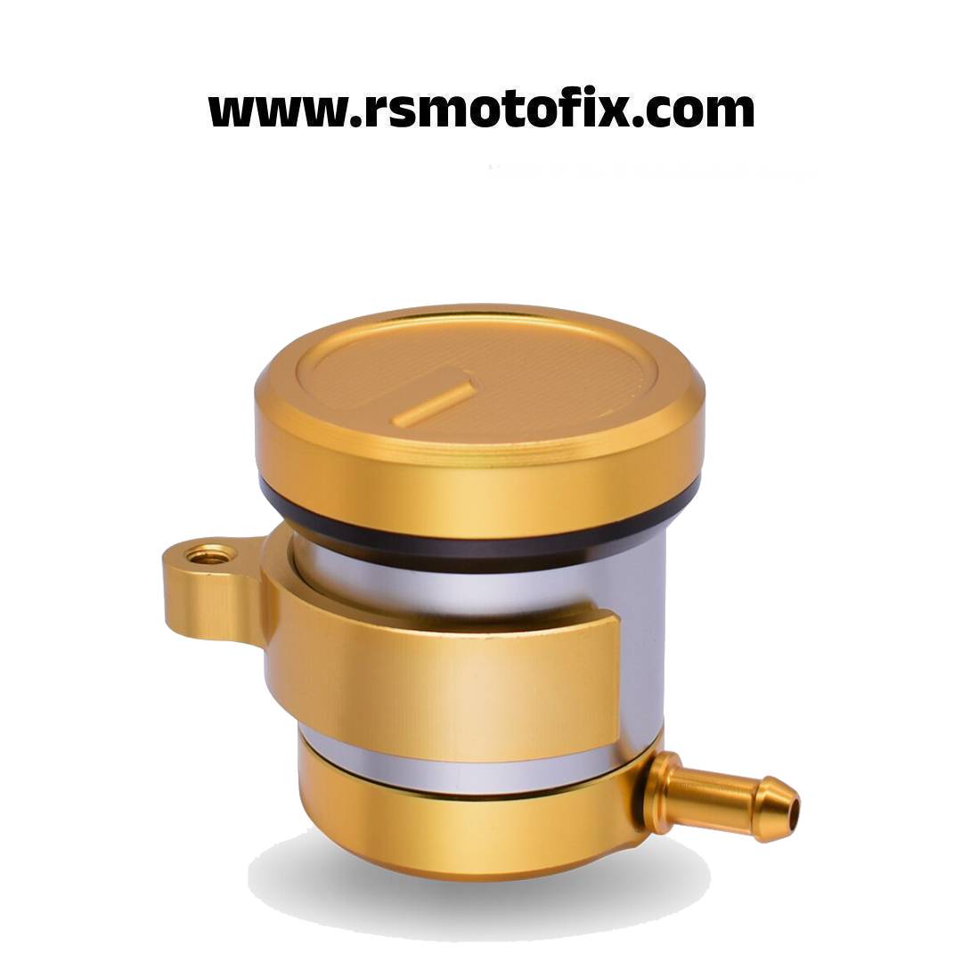 RudraRidez CNC Aluminum Clutch & Brake Fluid Tank for CB Trigg-Goldener & Universal Bikes