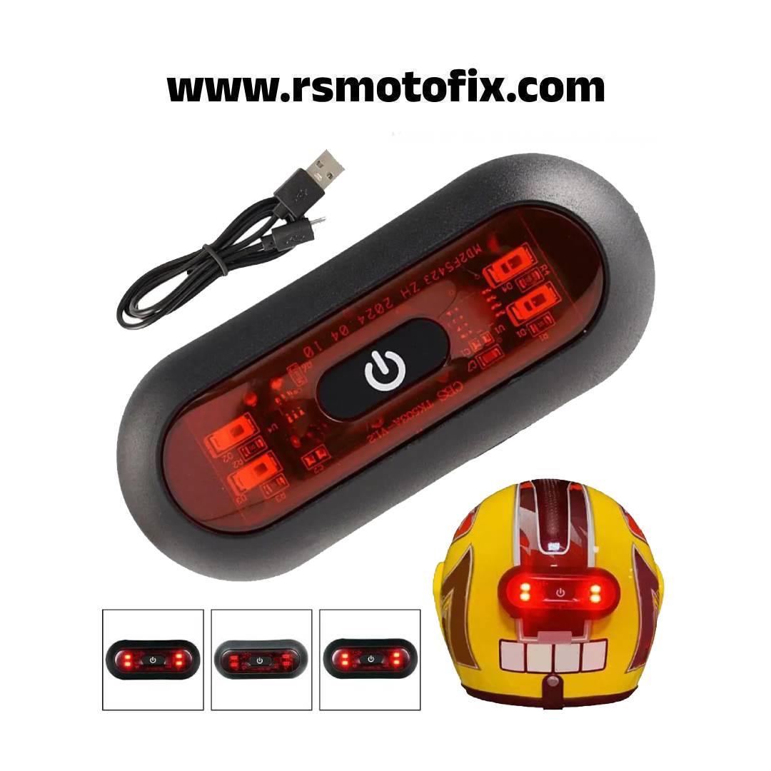 Smart USB LED Helmet Safety Light Price in BD 2026 | RS Moto Fix